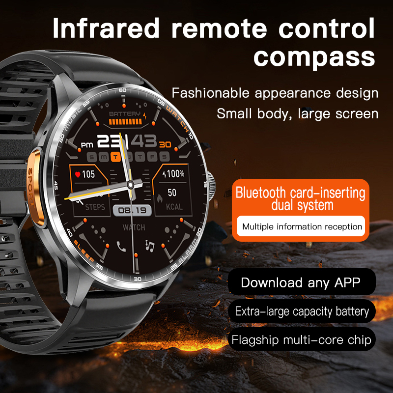 H100 4G Android Smart Watch with SIM Card & NFC view 3